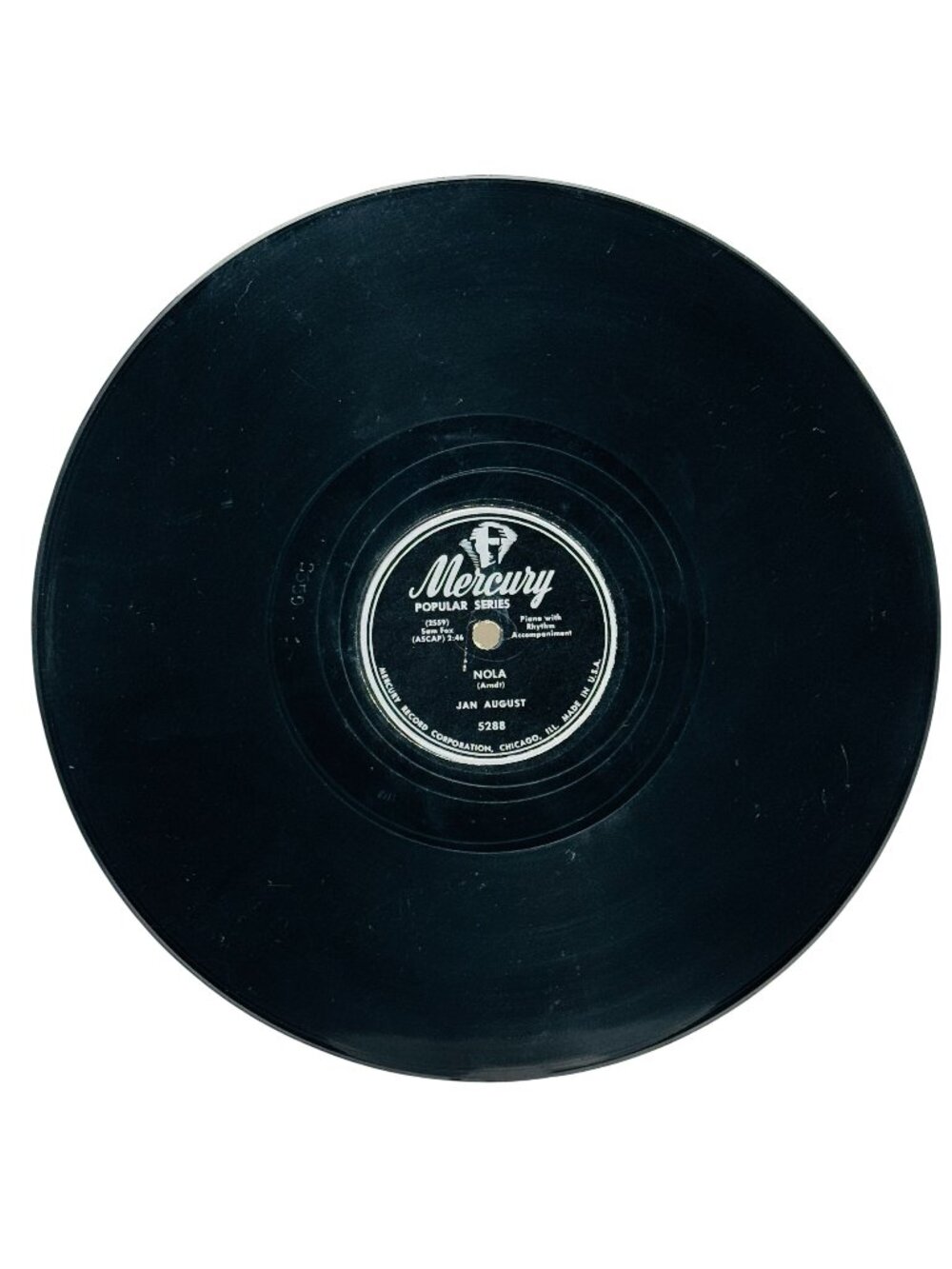 Jan August Nola / Cumbanchero 10 Inch Shellac Record 78 RPM Mercury 5288